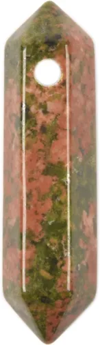 Miniatura 47 de Varita hexagonal de aventurina verde de 1.260 in, piedra preciosa natural, para hacer joyas, cuentas curativas de reiki para chakras, reiki, agujero