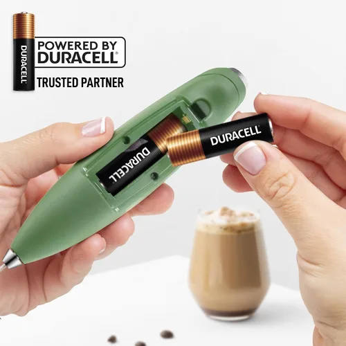 Miniatura 150 de Zulay Milk Boss Espumador de leche potente manual, hace espuma para latte, batidor para mezclar bebidas, café, miniespumador para capuchino, frappé