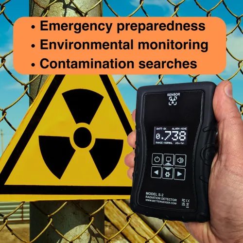 Miniatura 7 de Contador Geiger de Alto Rango Modelo Better Geiger S-2 Detector de Radiación Nuclear y Dosímetro para Monitoreo de Rayos X/Gamma (Solo Detector)