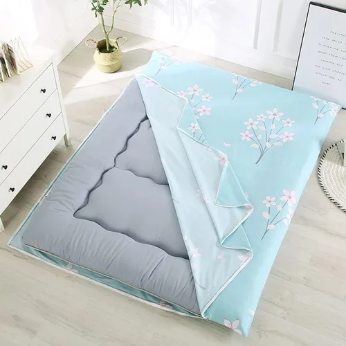 Miniatura 8 de CAMZ Funda de colchón plegable de futón japonés para cama matrimonial, queen, king, individual, tatami, colchoneta de meditación, cubierta antipolvo