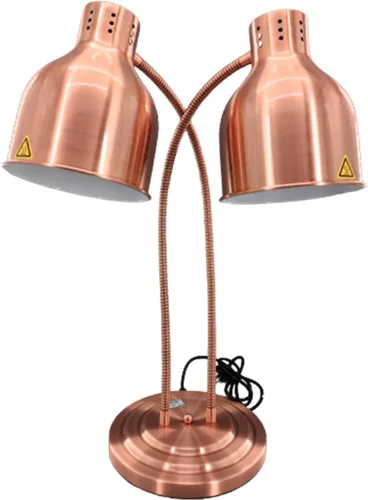 Miniatura 3 de Lámpara de calor de alimentos de doble cabezal con bombilla de 500 W, calentador de alimentos, lámpara de calefacción infrarroja, encimera
