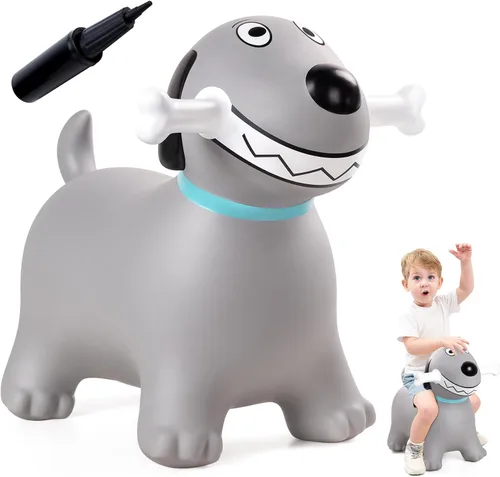 Miniatura 8 de Caballo Saltarín de Jirafa para Niños Pequeños, Animales Saltadores Caballo Saltarín, Juguetes Inflables Saltadores para Montar Regalos para Niños