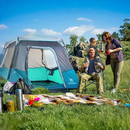 Miniatura 4 de CAMEL CROWN 4/6 Person Instant Cabin Tent, Pop Up Windproof Tents for Camping, 60-Second Setup Family Tent with Carry Bag for Outdoor Hiking Azul
