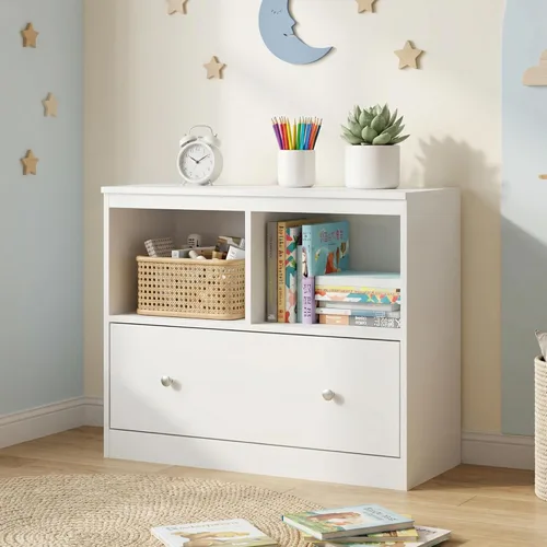 Miniatura 8 de Ikebana Organizadores y almacenamiento de juguetes para niños, estantería para niños pequeños con cajón, estantería para niños para salas