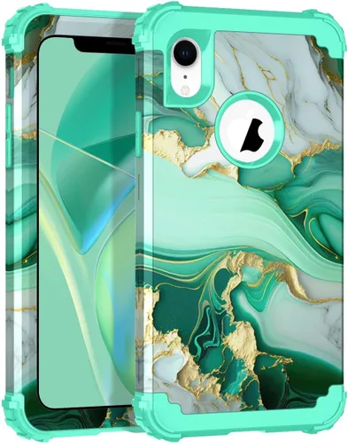 Miniatura 9 de Hocase Funda para iPhone SE 2022/2020, resistente a prueba de golpes, de plástico duro+goma de silicona, funda protectora híbrida para iPhone SE