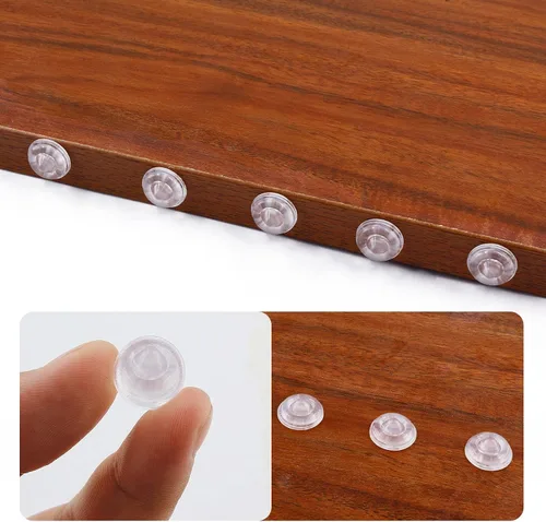 Miniatura 6 de Bivethoi Almohadillas de amortiguación de sonido – 100 piezas – Parachoques autoadhesivos transparentes en forma de puntos circulares para puertas