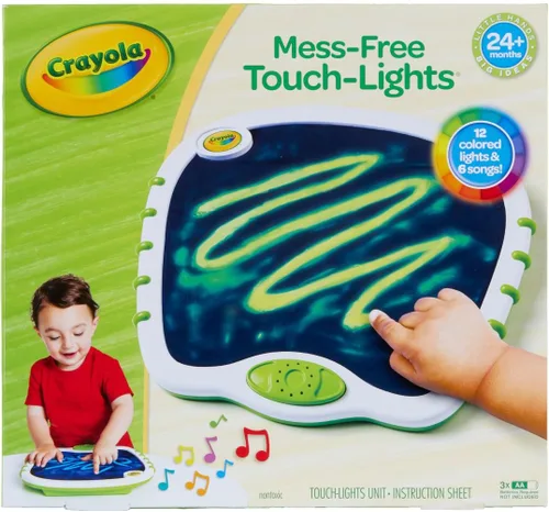 Miniatura 2 de Crayola Luces táctiles para niños, garabatos musicales y tablero sensorial, juguetes sensoriales para niños pequeños, pintura de dedos sin ensuciar