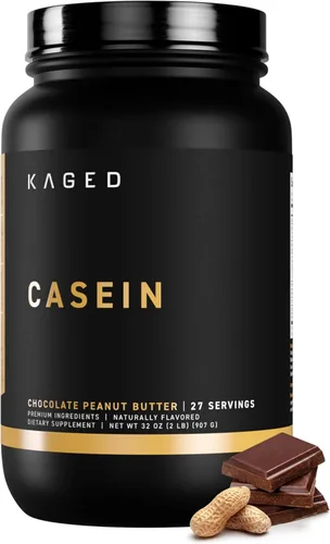 Miniatura 10 de Kaged Proteína en polvo de caseína premium Vainilla Caseína micelar Suplemento libre de sustancias prohibidas, desarrolla músculo, se recupera