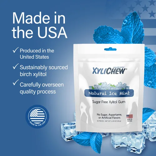 Miniatura 5 de Xylichew - Botes de goma de mascar 100% xilitol, sin OMG, gluten, aspartame y goma sin azúcar, cuidado bucal natural, alivia el mal aliento