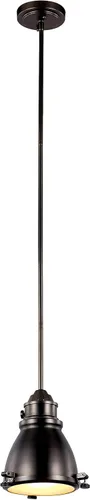 Miniatura 3 de Trans Globe Imports PND-1004 PN - Colgante de transición de una luz de Performance Collection en acabado de níquel pulido, 7.00 pulgadas