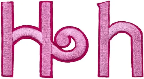 Miniatura 18 de Letras cursivas rosa bordadas, parches para planchar, apliques para ropa, vestido, sombrero, vaqueros, costura, alfabeto, letra (Aa-Zz), accesorio Bb