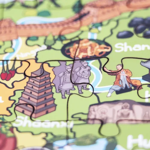 Miniatura 4 de China Map Rompecabezas de madera 152 piezas, 15x10 pulgadas