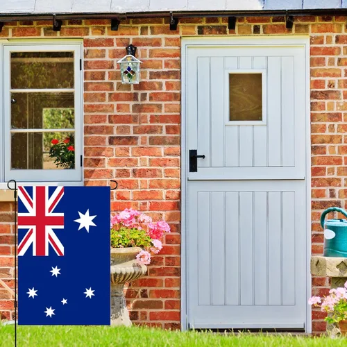 Miniatura 6 de Banderas pequeñas de jardín australianas pequeñas de 12 x 18 pulgadas, de doble cara, resistentes a la intemperie, para decoración al aire libre