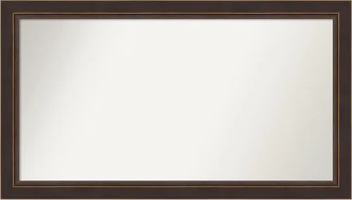 Miniatura 140 de Amanti Art Espejo de baño de bronce para sobre el fregadero, 24 x 24 pulgadas, espejo cuadrado de bronce Lara para tocador, marco de madera