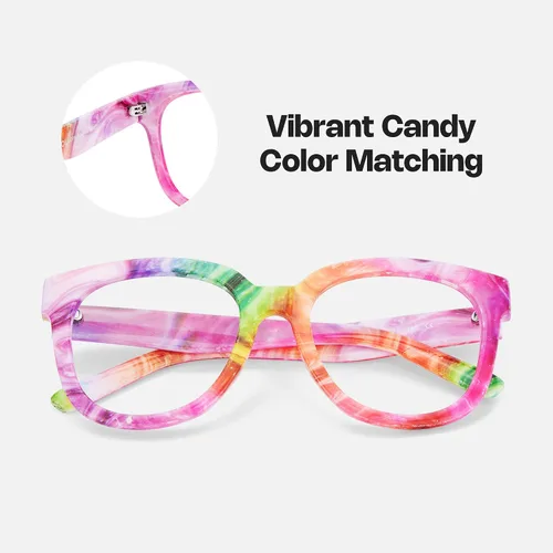 Miniatura 4 de Zeelool Gafas de bloqueo de luz azul cuadradas retro unisex de gran tamaño Harrell ZOP049594