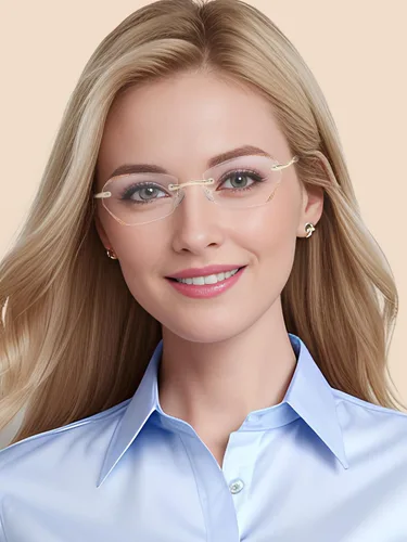 Miniatura 6 de LUFF Rimless Reading Glasses for Women – Ultra-Lightweight 0.6oz Titanium Frame, Blue Light Anti-Eyestrain Computer Readers