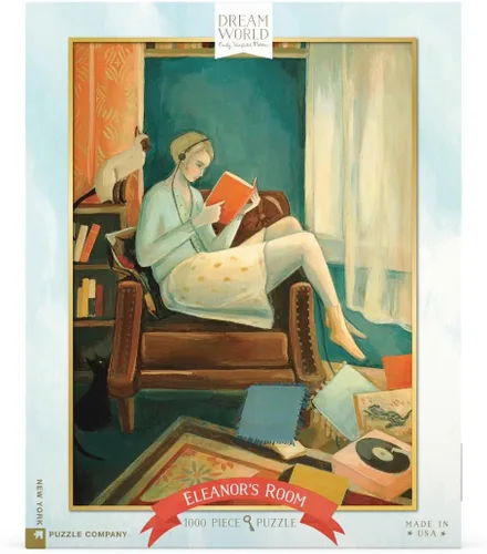 Miniatura 3 de New York Puzzle Company - Dream World Eleanor's Room - Rompecabezas de 1000 piezas para noches de juego familiares por Emily Winfield Martin