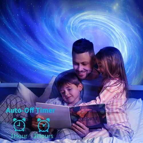 Miniatura 5 de AIRIVO - Proyector de estrellas, proyector de luz nocturna y altavoz de música y ruido blanco, proyector de máquina de sonido para niños adultos