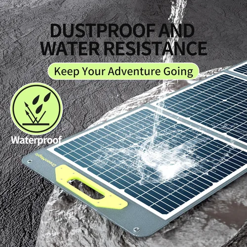 Miniatura 8 de Greenmagic Panel Solar Portátil de 120W 19V, Kit de Paneles Solares Plegables de 120W con Soportes Ajustables, Impermeable IP65 para Camping