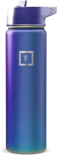 Miniatura 82 de IRON °FLASK Frasco de hidratación para acampar y senderismo con pajilla, botella de agua deportiva de acero inoxidable con aislamiento de boca
