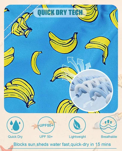 Miniatura 5 de Cozople 7-16T - Traje de baño para adolescentes y niños, secado rápido, UPF 50+, traje de baño para niños grandes, playa, natación, pantalones cortos