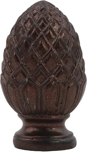 Miniatura 7 de Urbanest Juego de 2 remates de lámpara de piña, 2 pulgadas de alto, bronce aceitado