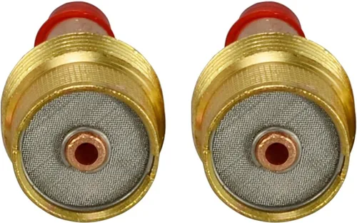 Miniatura 8 de RIVERWELD TIG - Cuerpos de pinza de lente de gas Jumbo de gran diámetro 45V204S, 0.040 pulgadas y 0.039 in Orificio para SR WP 9 20 25 TIG, paquete