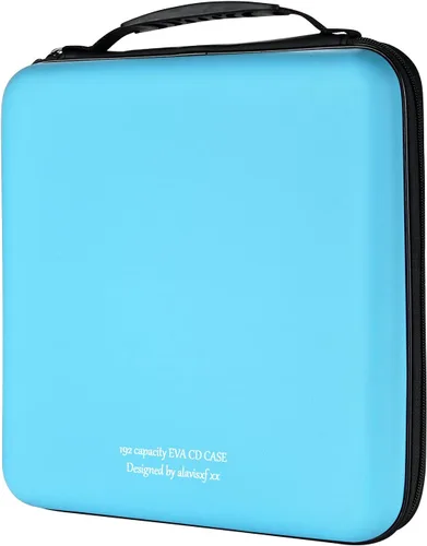 Miniatura 8 de alavisxf xx Estuche para CD, funda protectora de EVA para DVD de 28 capacidades, portátil, con cremallera, para CD, organizador de almacenamiento