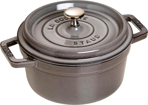 STAUB 40509-304-0 Olla Cocotte redonda 20cm gris grafito Gris (Graphite Grey)