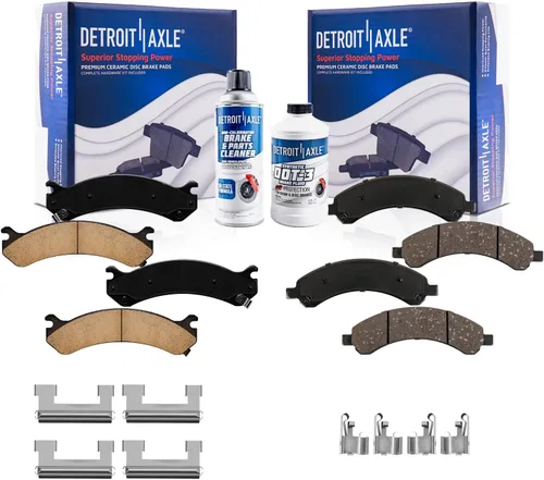 Miniatura 9 de Detroit Axle - Pastillas de freno traseras para Honda Odyssey 2011-2017 Pilot 2007-2013 MDX 2010-2013 ZDX 2010-2013 Pastillas de freno de cerámica