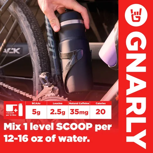 Miniatura 6 de Gnarly Nutrition BCAA en polvo, ponche de frutas - Aminoácidos BCAAS pre-entrenamiento - Certificado NSF Sport - Suplemento para apoyar
