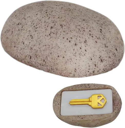 Ocultar una llave fuera de falsa roca clave hiders titular cerradura caja de repuesto imitación piedra segura almacenamiento geocach