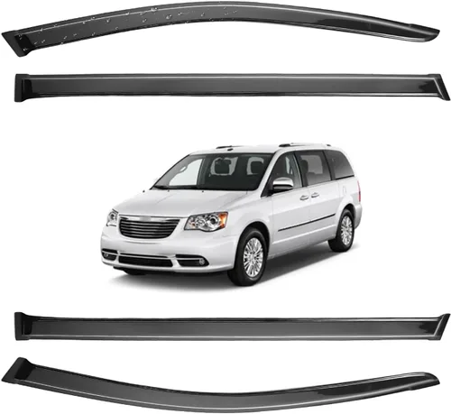 Miniatura 12 de Viseras para ventanas para Mazda 3 Sedán 4 puertas 2004 2005 2006 2007 2008 2009 estilo JDM Mugen, deflector de viento, protector solar y de lluvia