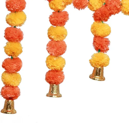 Miniatura 3 de Juego de guirnaldas de flores artificiales Toran para colgar en la puerta, juego de guirnaldas de flores esponjosas para puerta, bandanwar