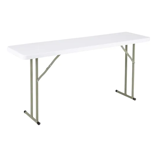 Miniatura 6 de Norwood Commercial Furniture Mesa de entrenamiento plegable para interiores y exteriores, de 5 pies, rectangular, de plástico moldeado por soplado