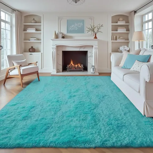 Miniatura 49 de Alfombra de pasillo 2x6 para dormitorio: Alfombras suaves de pelo largo lavables, pequeña alfombra de interior de felpa difusa para pasillo, junto a
