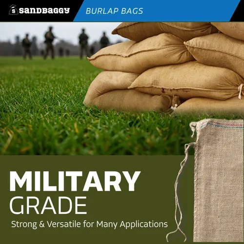 Miniatura 3 de Sandbaggy Bolsas de arena de arpillera - Tamaño: 14" x 26" - Capacidad de peso de 50 lb - Para inundaciones, barrera de agua de inundación, tienda