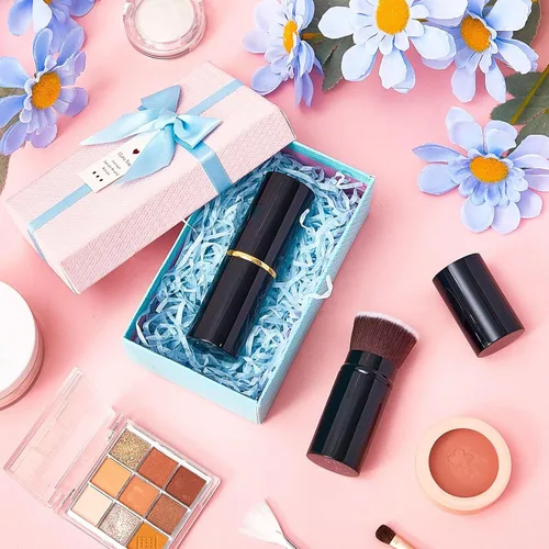 Miniatura 7 de Tessco for you 2 brochas de maquillaje retráctiles Kabuki, brochas de maquillaje en polvo, base, brochas de viaje portátiles para rubor