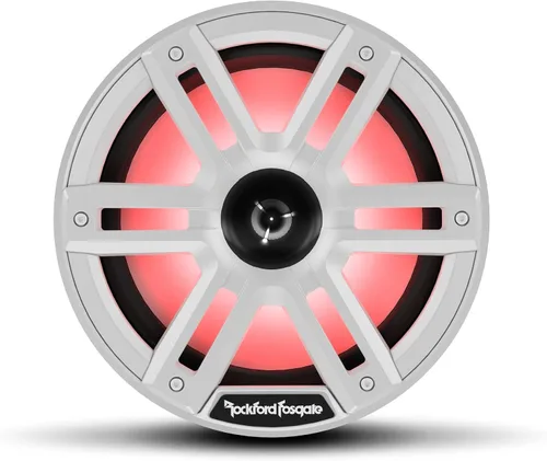 Miniatura 2 de Rockford Fosgate M2-8H Color Optix 8" 2-Way Coaxial Multicolor LED Iluminado Altavoces marinos con bocina Tweeters - Blanco/Acero inoxidable (par)