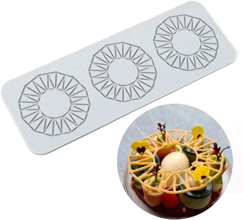Miniatura 6 de TUKE Moldes de silicona con hojas 3D, para pastel de flores, fondant, hojas de abeja, moldes de pastelería, impresión de rosas, molde de encaje
