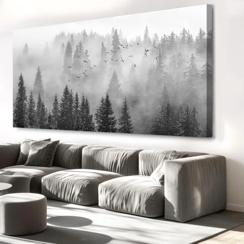 Miniatura 18 de Lienzo decorativo para pared de sala de estar, paisaje de bosque verde, sol sobre bosque, fotografía impresa en lienzo para decoración de pared