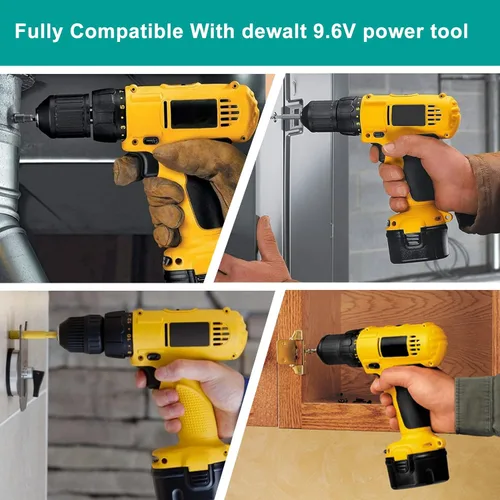 Miniatura 8 de CREABEST Paquete de 2 baterías de repuesto 9.6V 3.5Ah Ni-MH para Dewalt DW9062 Dw9061 DW926 DC750KA DW955K DW955 DW926K-2 DW926K DW902 DW050 DE9062
