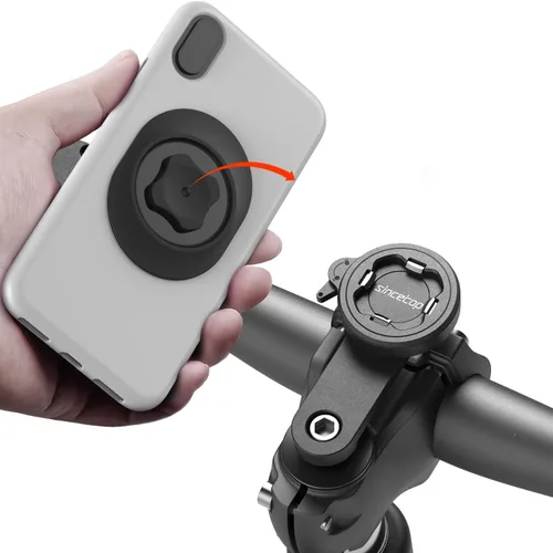 Miniatura 11 de Soporte de teléfono para bicicleta, soporte para teléfono celular con vástago de bicicleta de montaña, abrazadera universal de aluminio para 【2ª