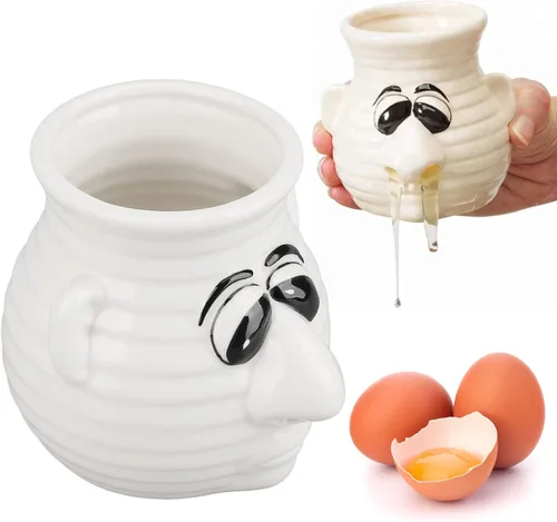 Separador blanco de yema, divertido moco forma de nariz separador de huevo ahorro de tiempo claras de huevo colador divisor de filtro de cocina