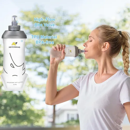 Miniatura 7 de Chaleco para correr con Botella Blanda de 350 ML de TPU, Chaleco Pequeño de Agua para Correr - Correas de Pecho Ajustables, Chaleco Ligero