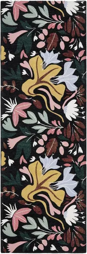 Miniatura 7 de TOWN & COUNTRY LUXE Livie Floral Drip Everwash Alfombra decorativa lavable multiusos para cocina, tapete de bajo perfil, dormitorio y dormitorio