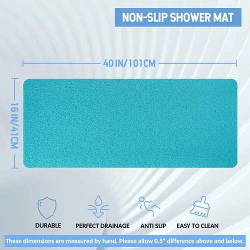 Miniatura 142 de Hargiis - Tapete antideslizante de secado rápido para tina y ducha, tapete exfoliante para pies, para baño, cocina u hotel, beige, 24 x 16 pulgadas