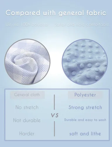 Miniatura 8 de Funda para cambiador de bebé, súper suave, con lunares Minky para bebés, niñas y niños, ultra cómoda, segura para bebés, se ajusta a almohadillas