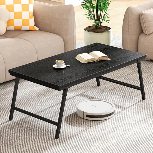 ALLSTAND Mesa auxiliar plegable para espacios pequeños, pestillos para las piernas, mesa de centro plegable portátil, resistente, sin montaje, mesas