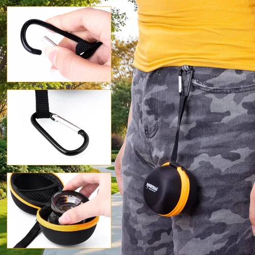 Miniatura 8 de MAGICYOYO N11 Yoyo N11 - Bola profesional Yoyo N11 de aleación de doble propósito (negro con dorado) con saco, guante, 12 cuerdas Yoyo y kit